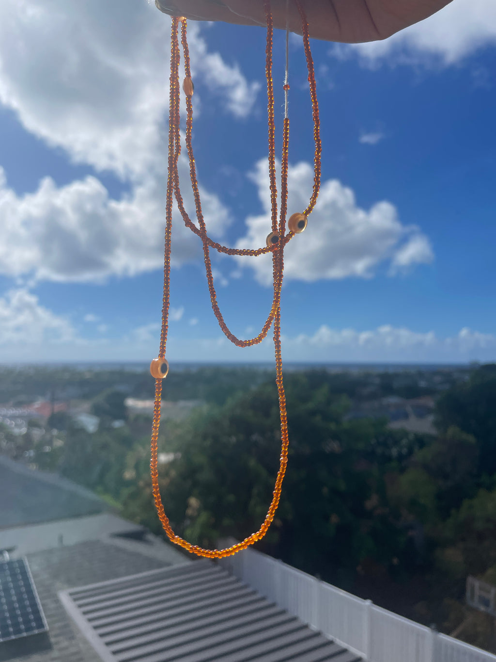 Evil Eye Waist Beads - Orange