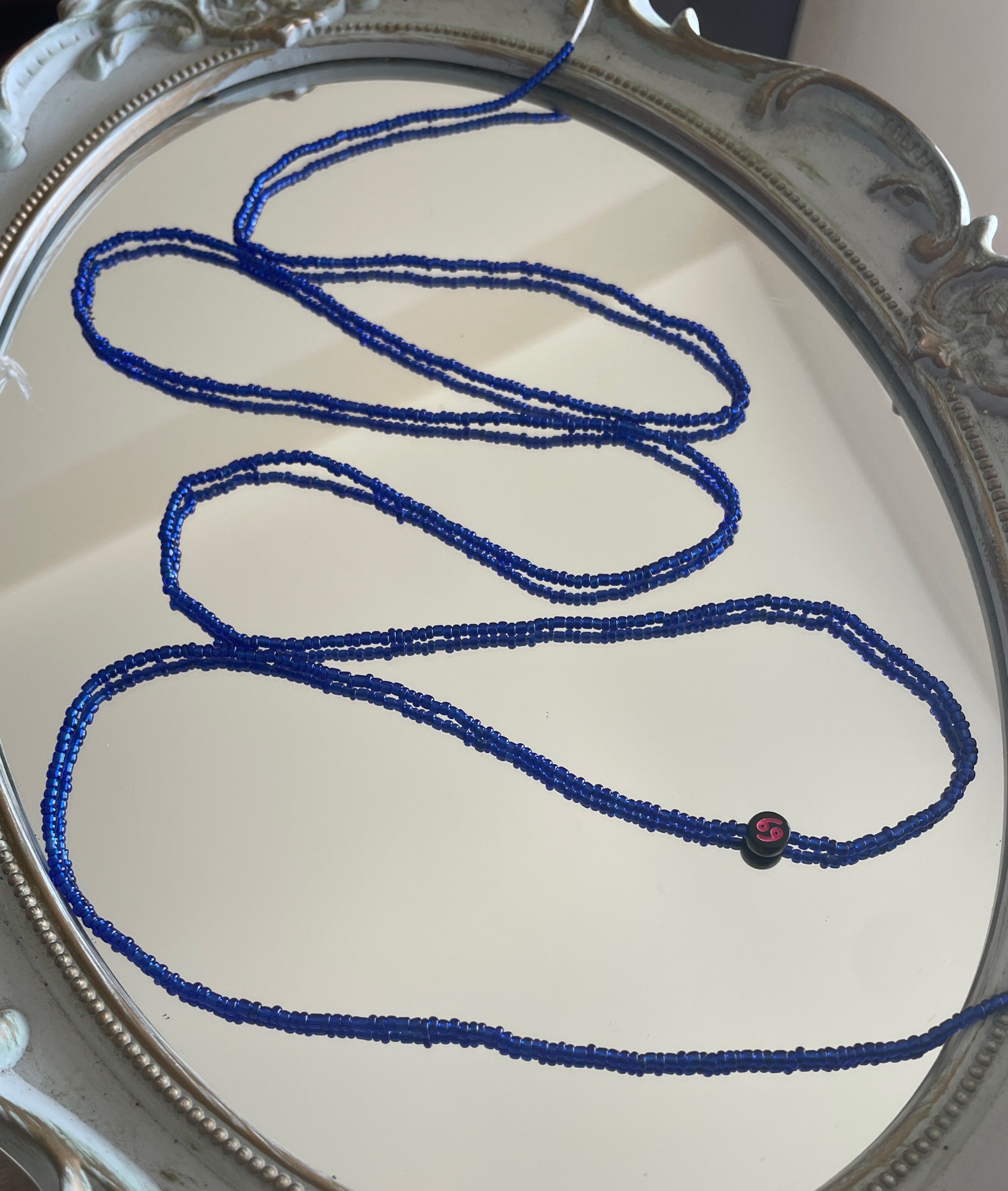 Astrology Waist Beads - Cancer - Blue